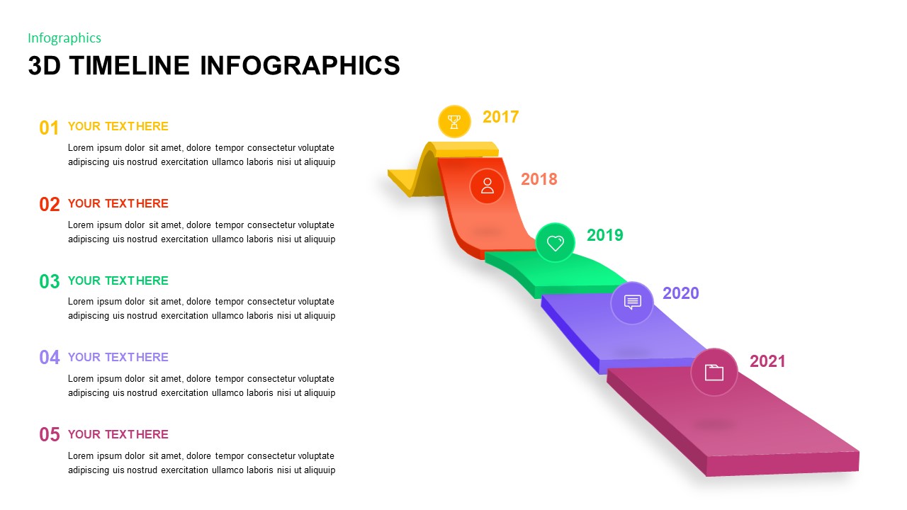 3 D TIMELINE POWERPOINT