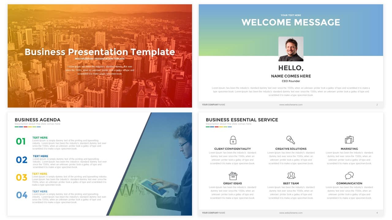 business presentation deck