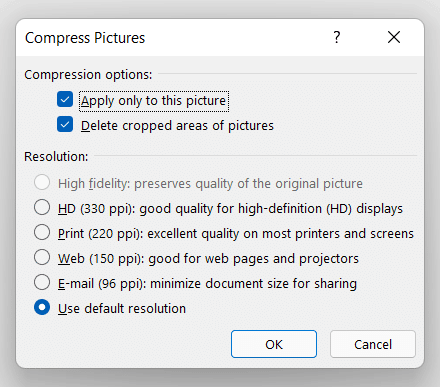 Picture compression features in PowerPoint to compress your PPT presenation