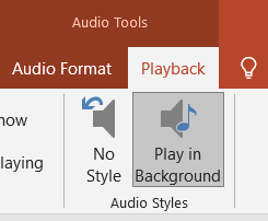 Play music in background in PowerPoint presentation