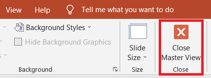 How to close master view