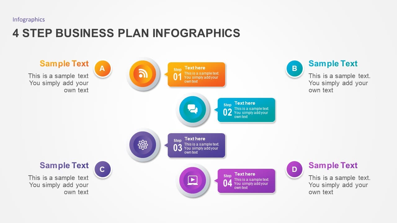 4 step infographic PowerPoint