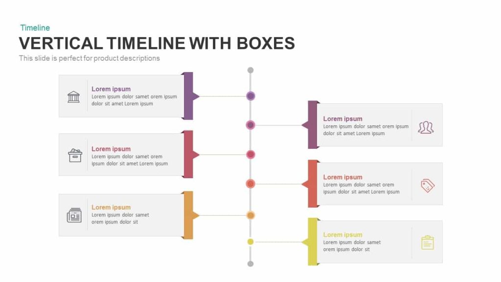 Vertical timeline template for PowerPoint