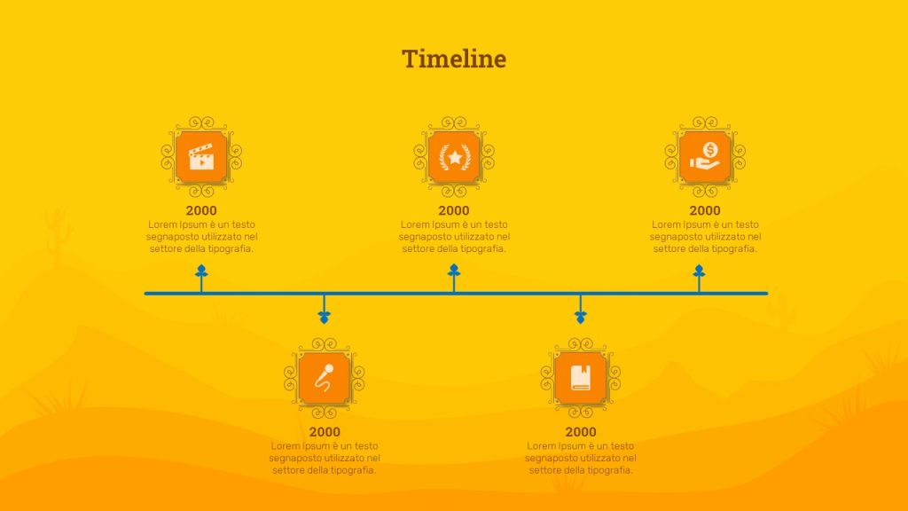 Preview of biographical timeline template for PowerPoint