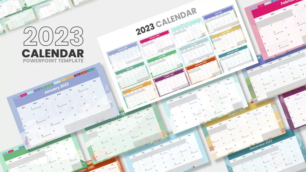 Calendar template for PowerPoint