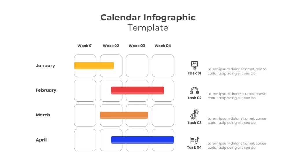 Calendar Infographic template for PowerPoint