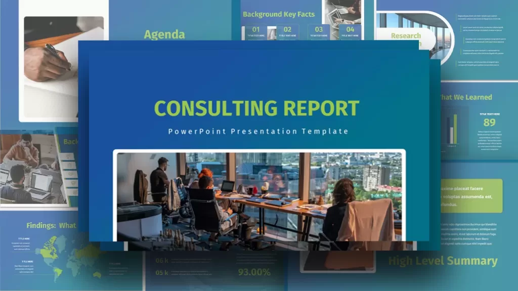 Consulting report PowerPoint template
