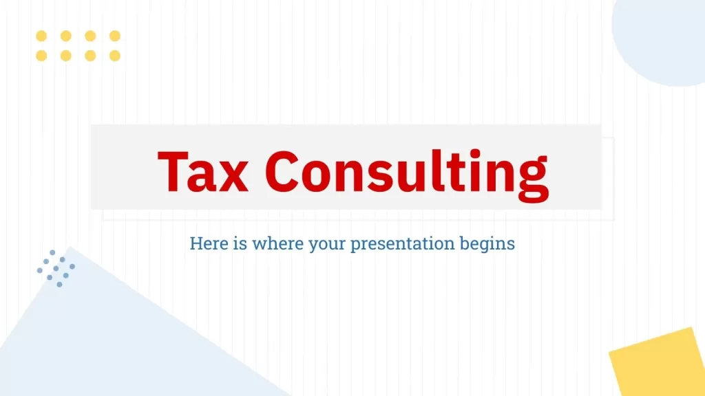 Tax Consulting PowerPoint Template