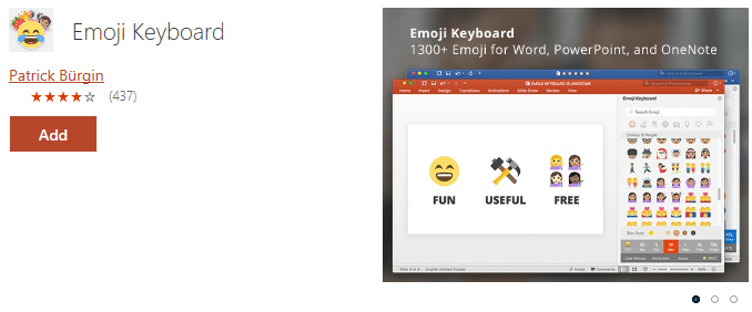 Emoji Keyboard add-in for PowerPoint