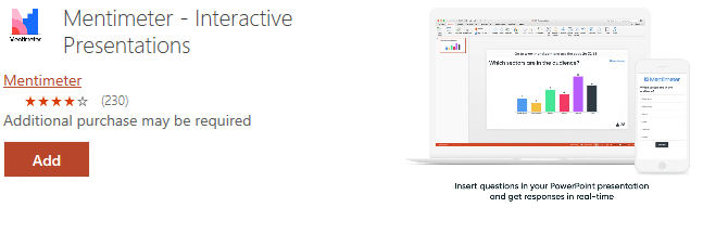 Mentimeter add-in for PowerPoint