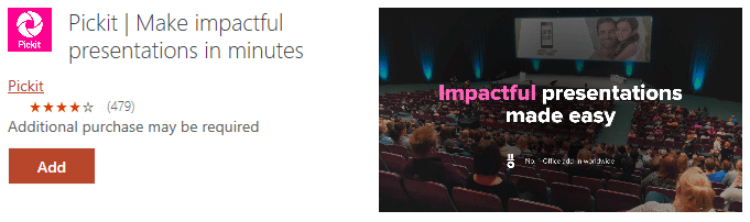 Pickit add-in for PowerPoint