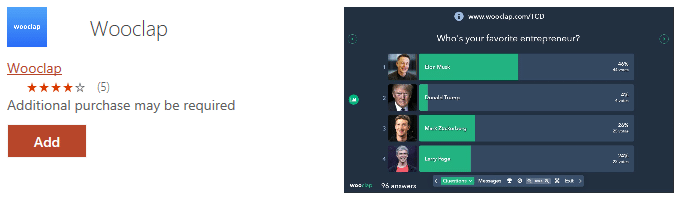 Wooclap add-in for PowerPoint