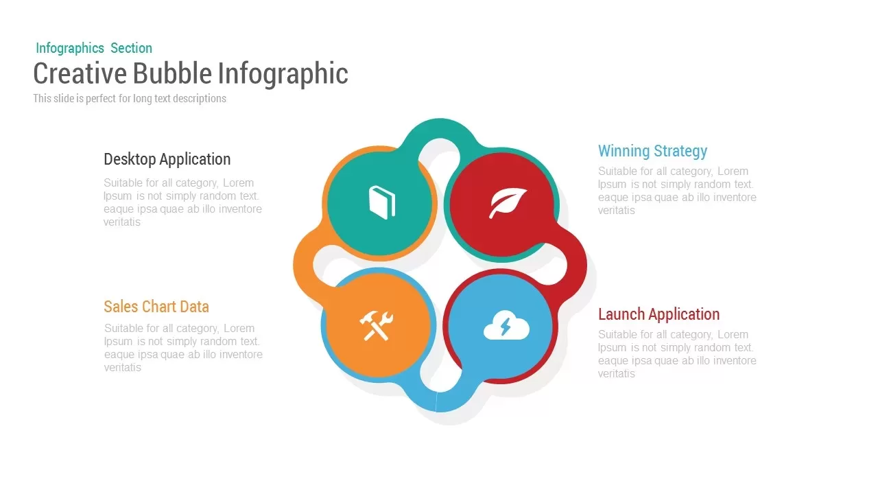 Four Bubble PowerPoint Template and Keynote