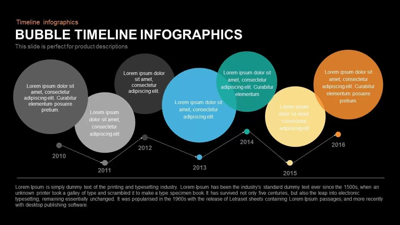 Bubble Timeline Infographics Powerpoint Keynote template