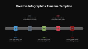 Creative Infographics Timeline ppt slide