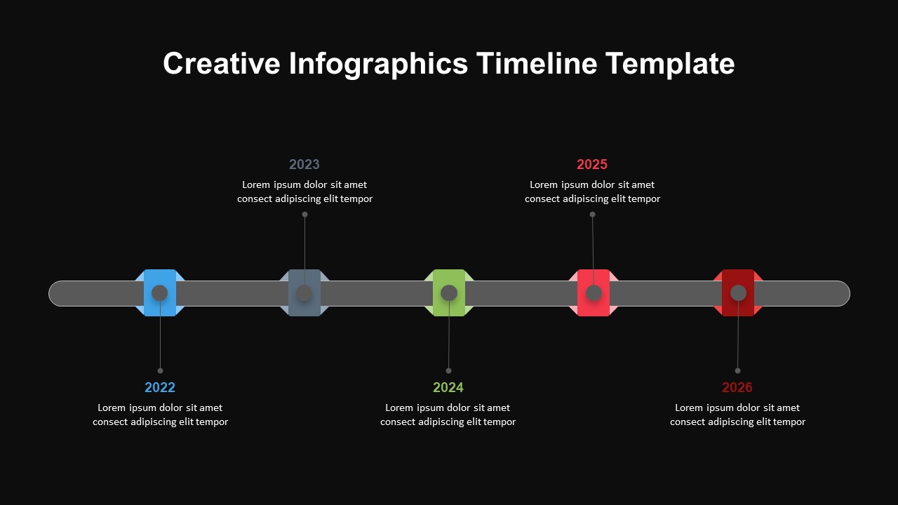 Creative Infographics Timeline ppt slide