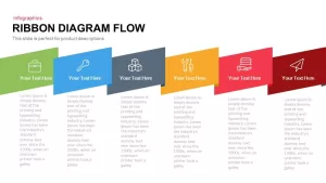 Ribbon Diagram Flow PowerPoint Template and Keynote Slide