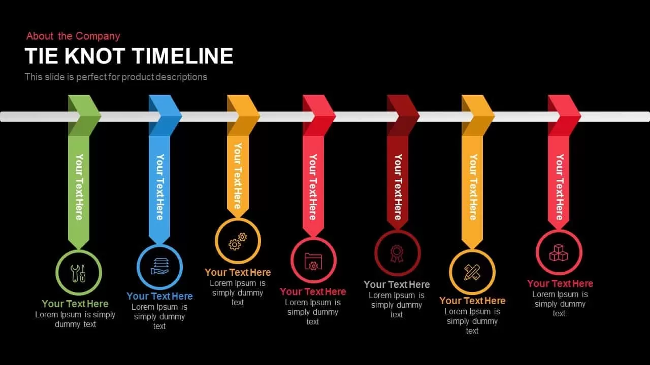 Tie Knot Timeline Powerpoint and Keynote template