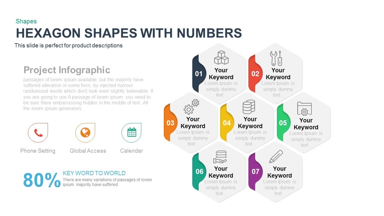 Hexagon Shapes with Numbers