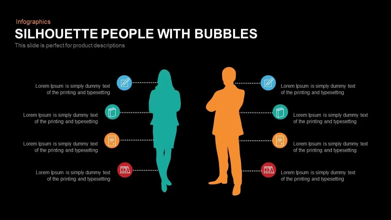 Silhouette People with Bubbles PowerPoint Template, Silhouette People with Bubblesppt, Silhouette People with Bubbles template, Silhouette People with Bubbles infographic, Silhouette People with Bubbles slide, Silhouette People with Bubbles powerpoint template