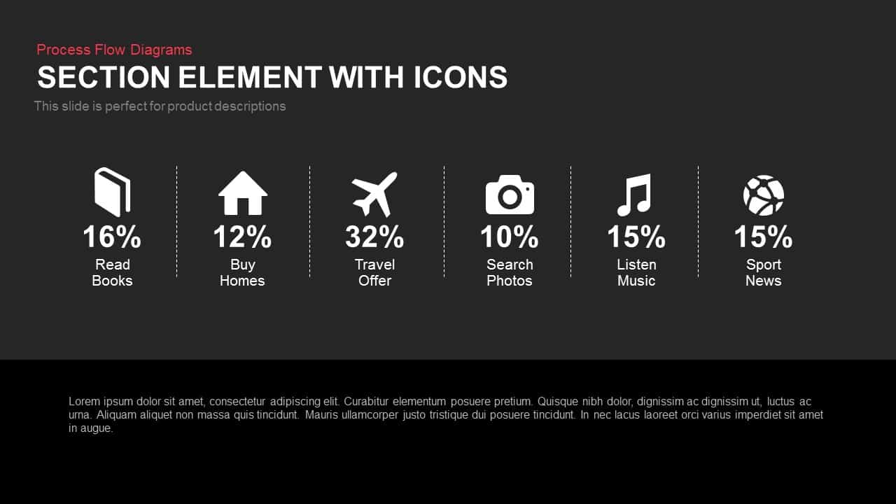 Section Element with Icons