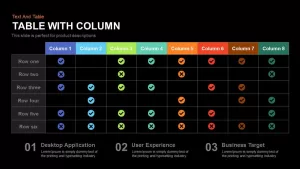 Table with Column PowerPoint Template and Keynote Slide