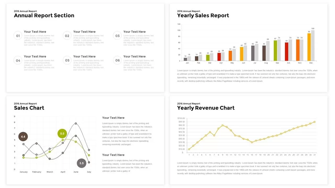 Corporate Annual Report Powerpoint and Keynote template