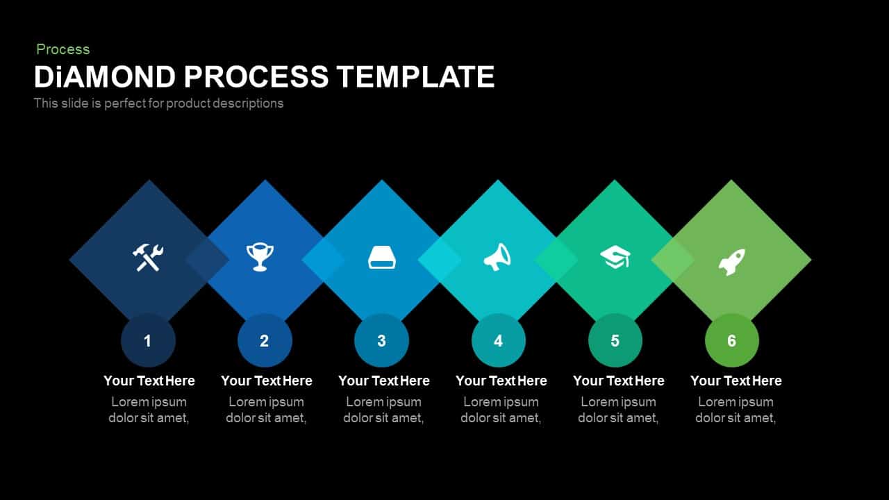 Diamond Process Template Powerpoint and Keynote template