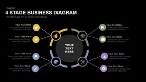 4 Stage Business Diagram Powerpoint and Keynote template