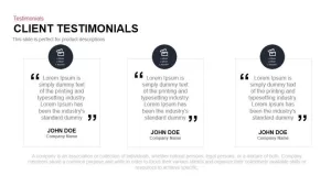 Client testimonial PowerPoint template and keynote