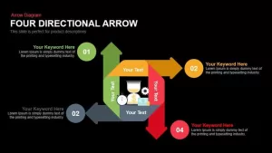 4 Directional Arrows PowerPoint Templates