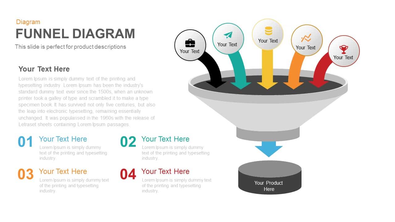 Funnel Diagram Powerpoint and Keynote template