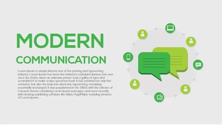 Modern communication PowerPoint template