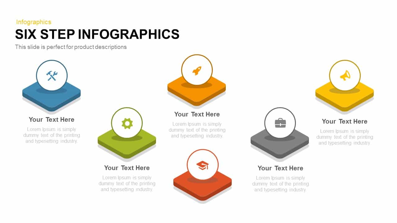 Six Step Infographics PowerPoint Templates and Keynote