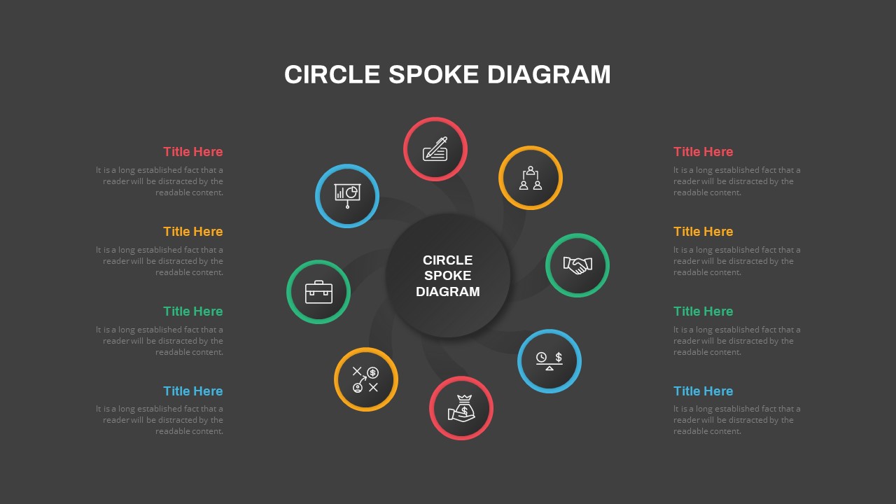 spoke circles ppt template