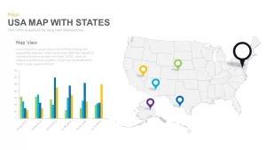 USA Map With States Powerpoint and Keynote template