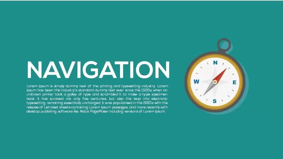 Navigation Metaphor Powerpoint and Keynote template