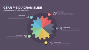 Gear Pie Diagram Powerpoint and Keynote Slide