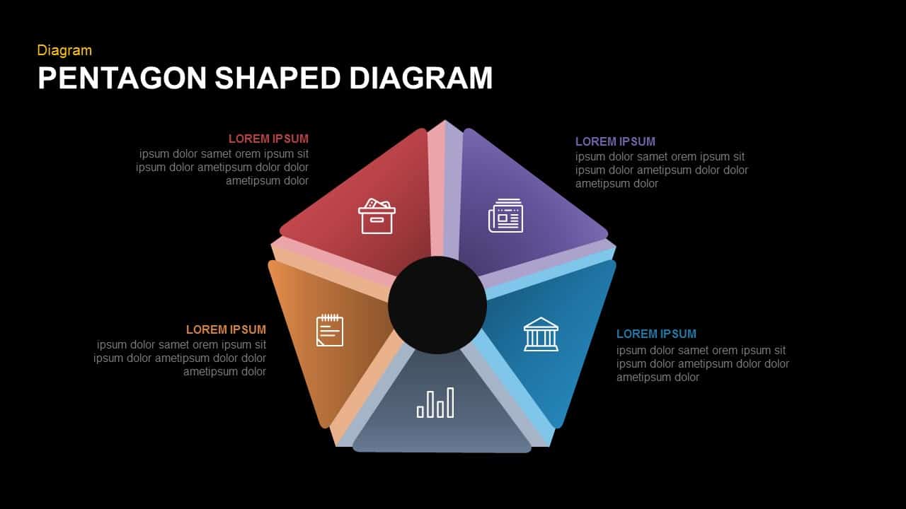 Pentagon PowerPoint template and keynote