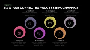 Six Stage Connected Process Infographics