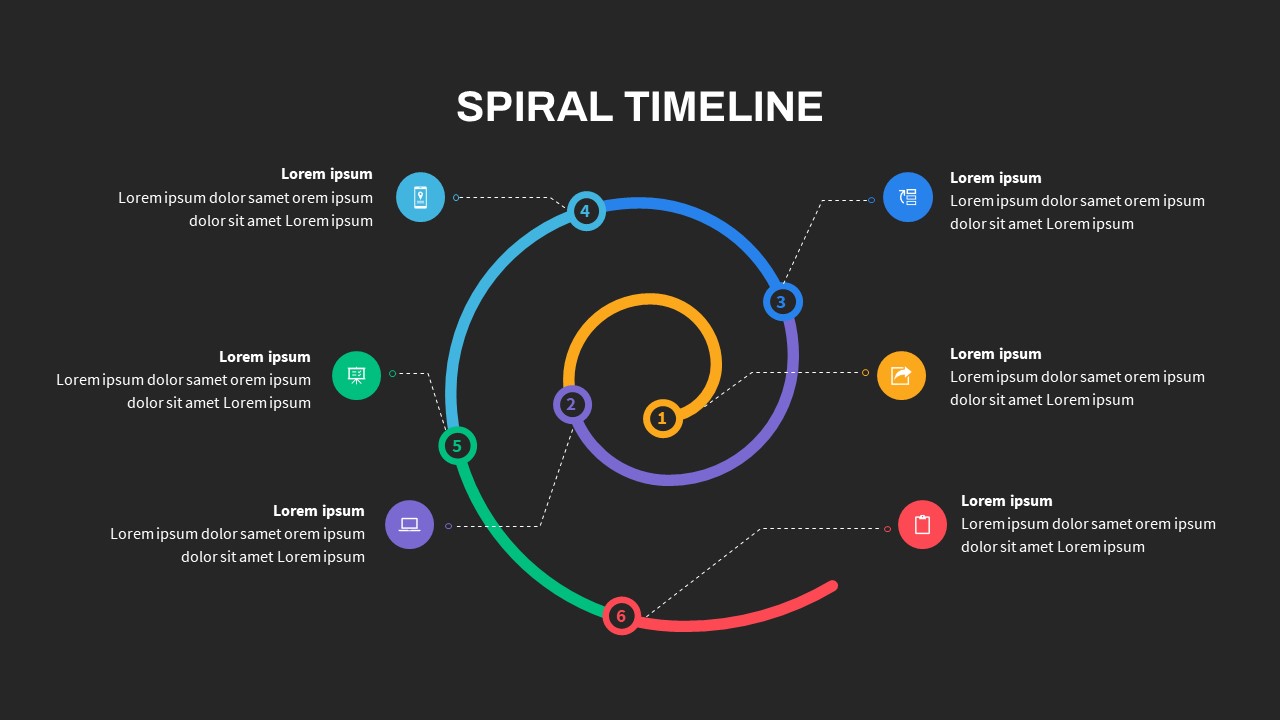 Spiral Timeline Presentation Template