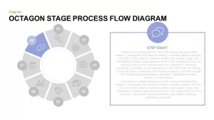 Octagon Stage Process Flow Diagram Powerpoint and Keynote template