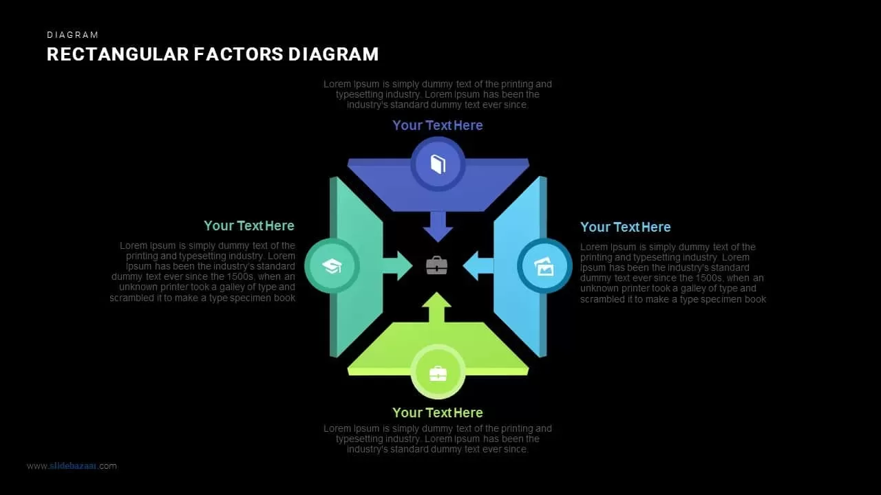 Rectangular Factors Diagram Powerpoint and Keynote template