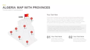 Algeria Map With provinces Powerpoint and Keynote template