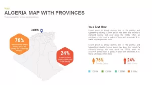 Algeria Map With provinces Powerpoint and Keynote template