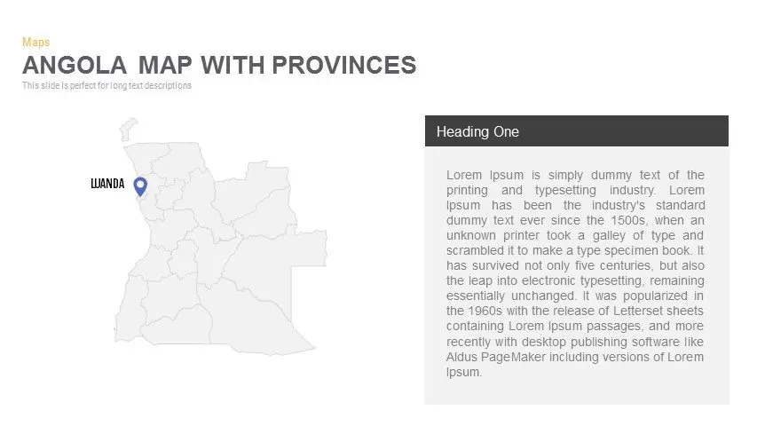 Angola Map With provinces Powerpoint and Keynote template