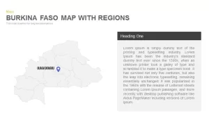 Burkina Faso Map With regions Powerpoint and Keynote template