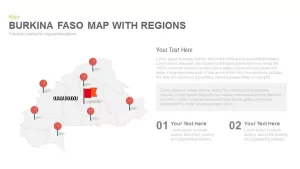 Burkina Faso Map With regions Powerpoint and Keynote template