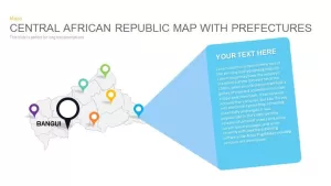 Central African Republic Map With prefectures Powerpoint and Keynote template