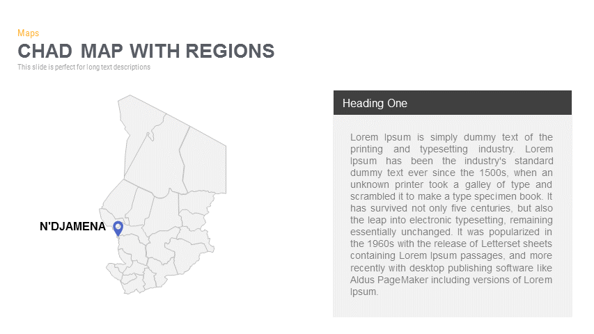 Chad Map With regions Powerpoint and Keynote template